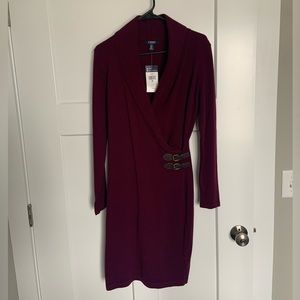 Chaps Wrap Sweater Dress